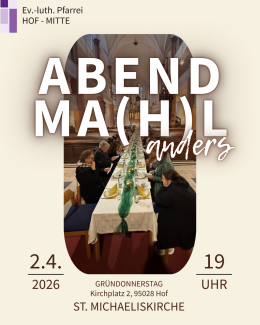 Plakat für Abendma(h)l anders