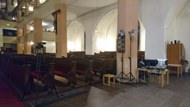 Das Technische Provisorium der Übertragungsanlage in der St. Michaeliskirche