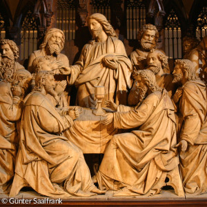 Abendmahlsszene im Altarbild der St. Michaeliskirche